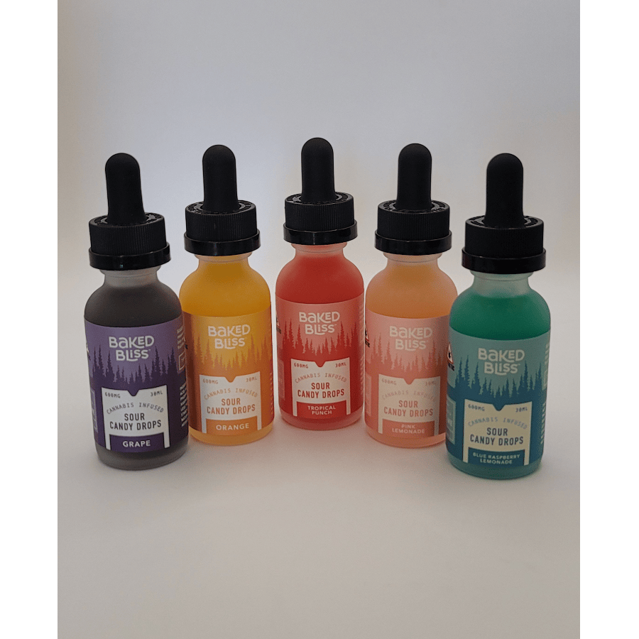 Baked Bliss 600mg Sour Candy Drops Pink Lemonade