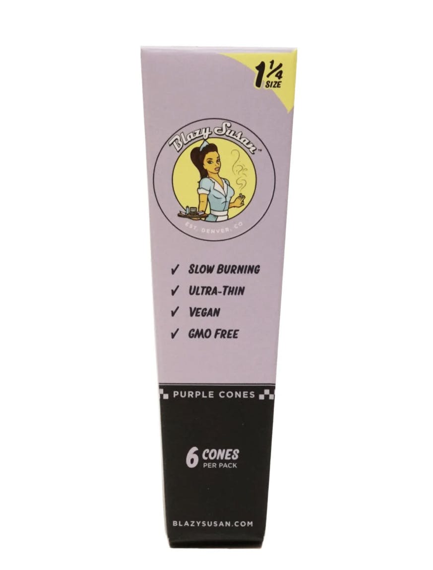 Blazy Susan Purple 1 1/4 Pre-Rolled Cones 6pk