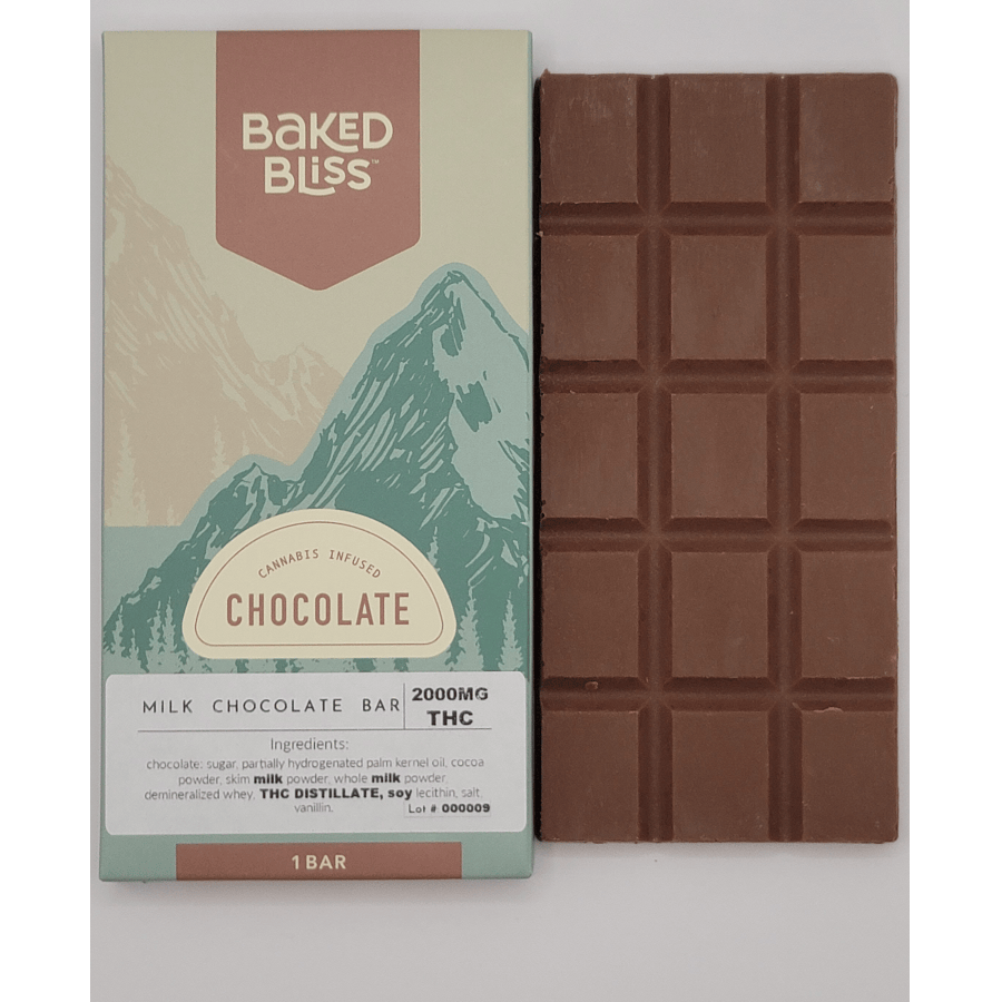 Baked Bliss 2000mg Milk Chocolate Bar