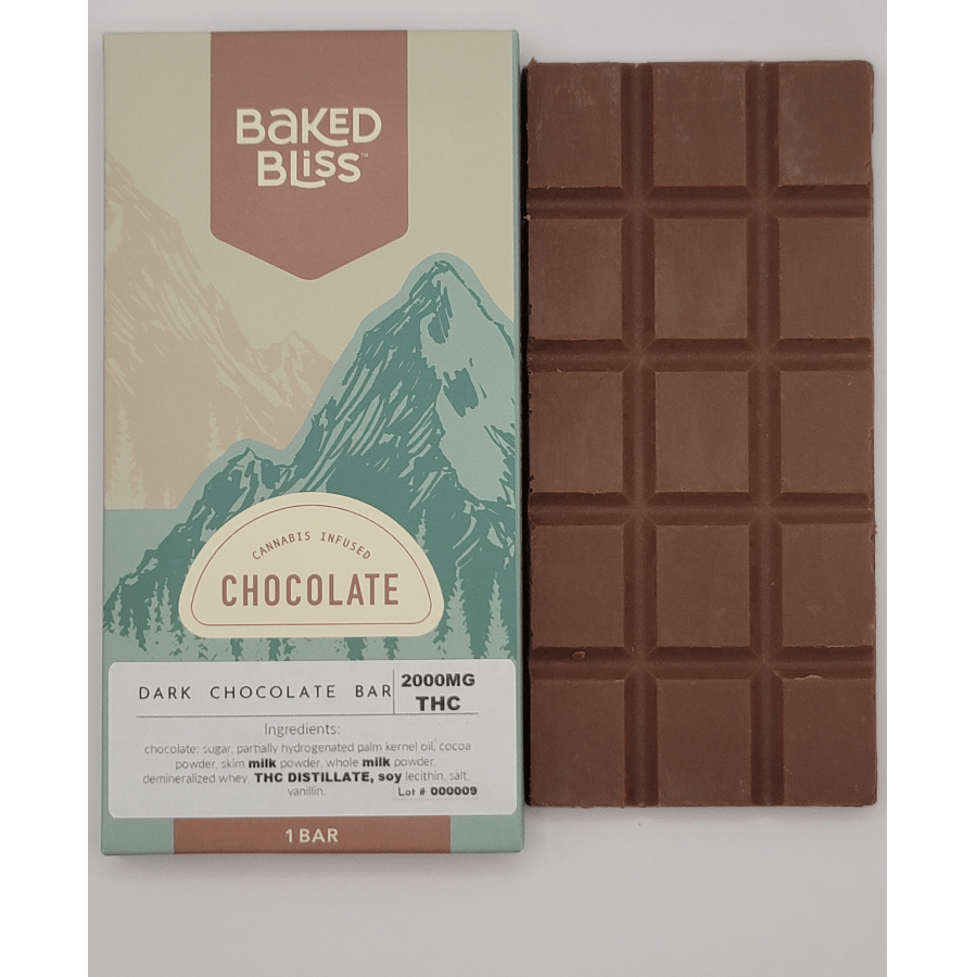 Baked Bliss 2000mg Dark Chocolate Bar