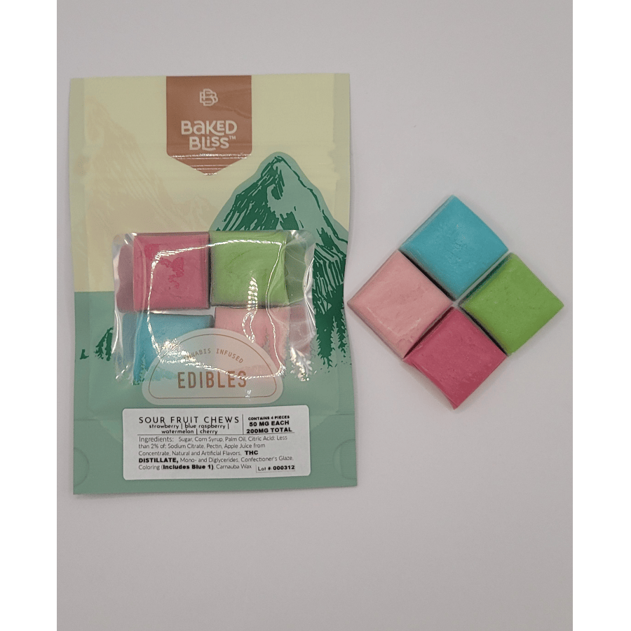 Baked Bliss 200mg Sour Fruit Chews