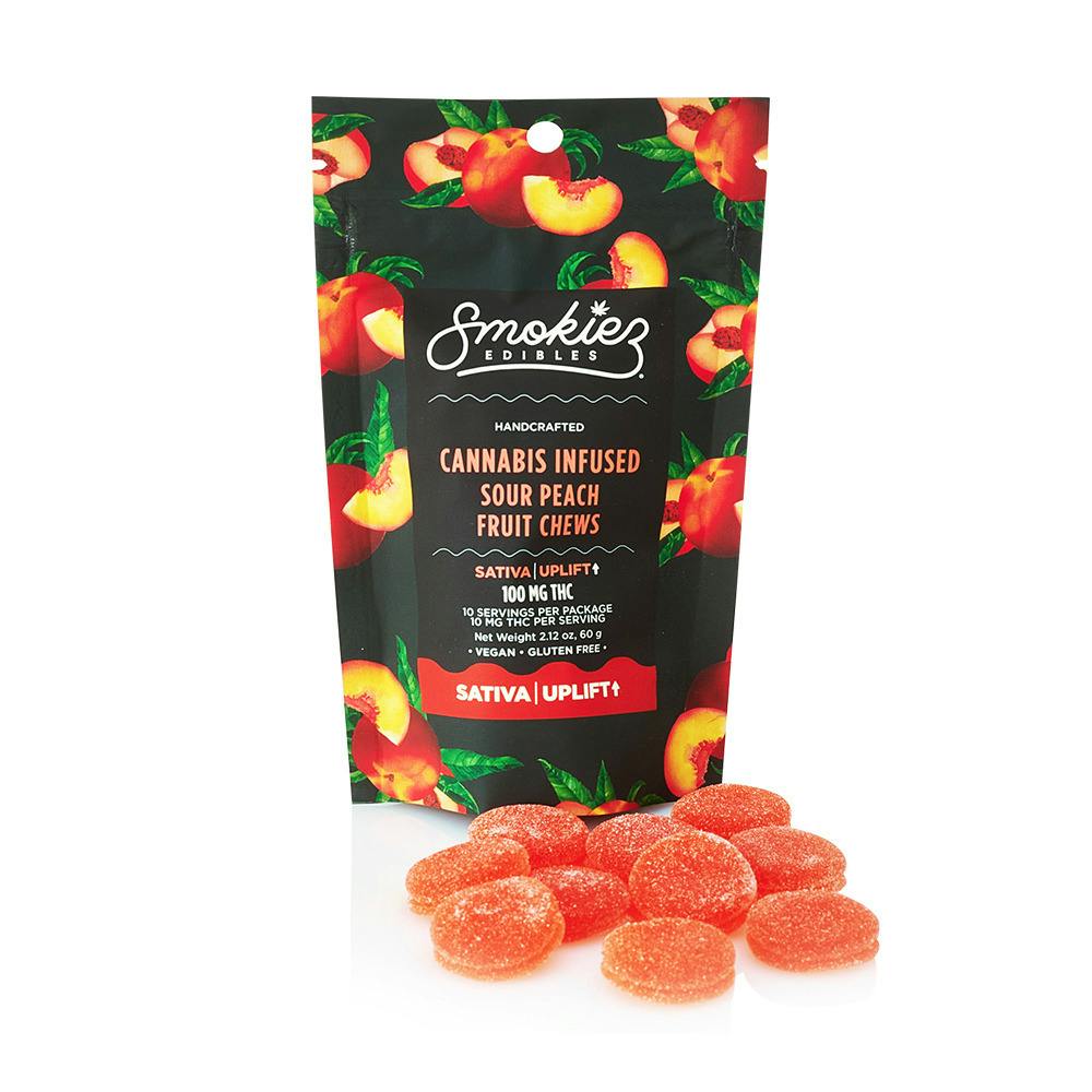 Sour Peach Gummies 300mg (Sativa) | Smokiez