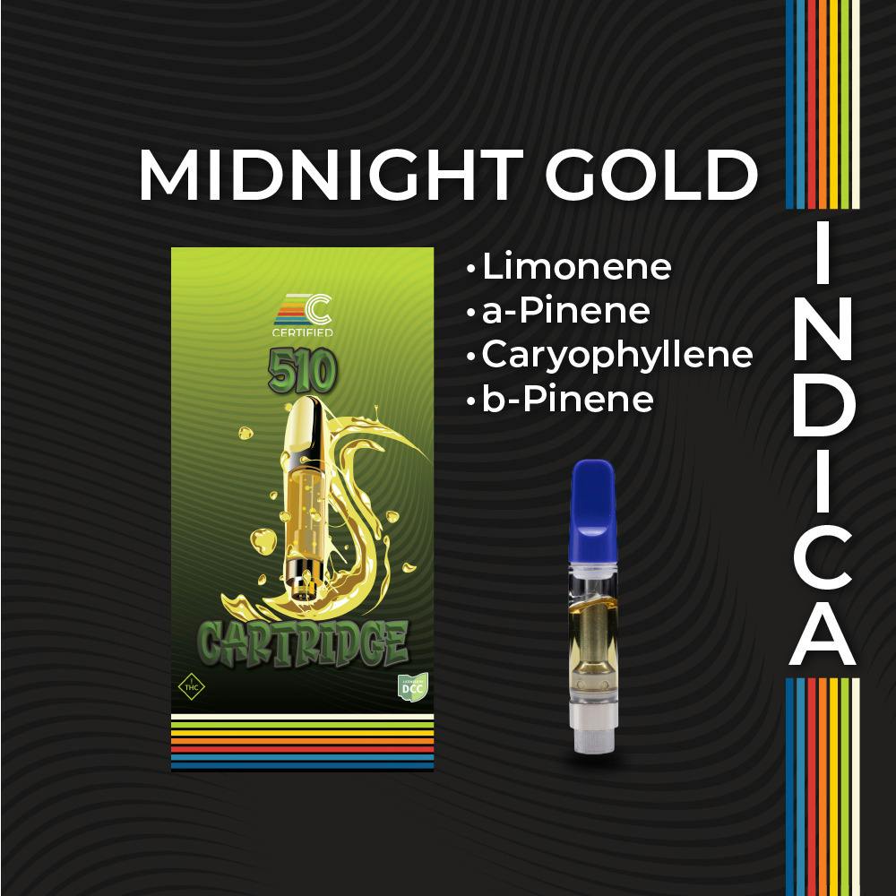 Midnight Gold Cart 1g (Indica) | Certified Cultivators