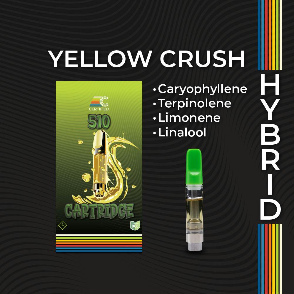 Yellow Crush Cart 1g (Hybrid) | Certified Cultivators