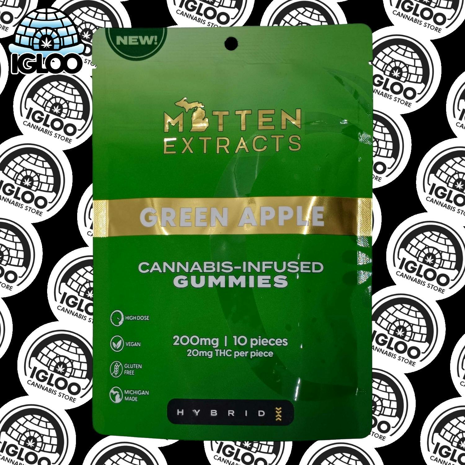 NEW! Mitten Extracts | Hybrid Fruit Chews | Green Apple (200mg)