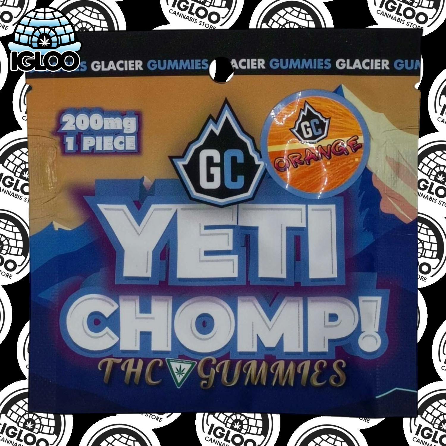 Yeti Chomp | Orange | 200mg each | 1pk by Glacier Cannabis