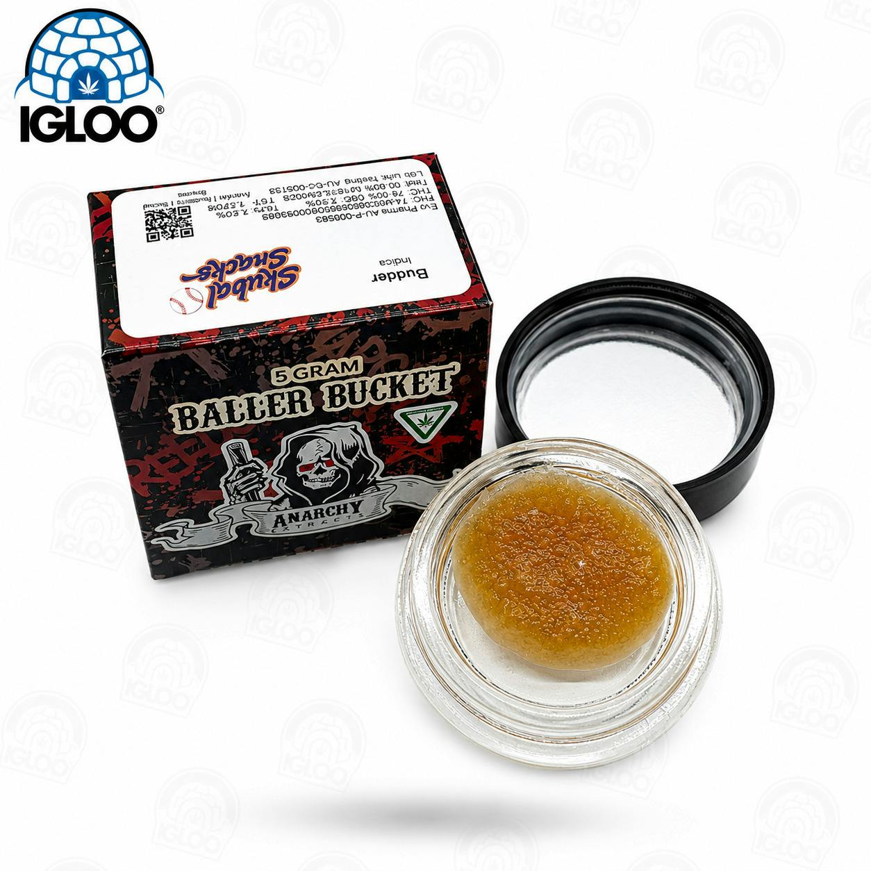 Anarchy | Pre-Packed Baller Bucket Budder | Skubal Snacks 5 grams