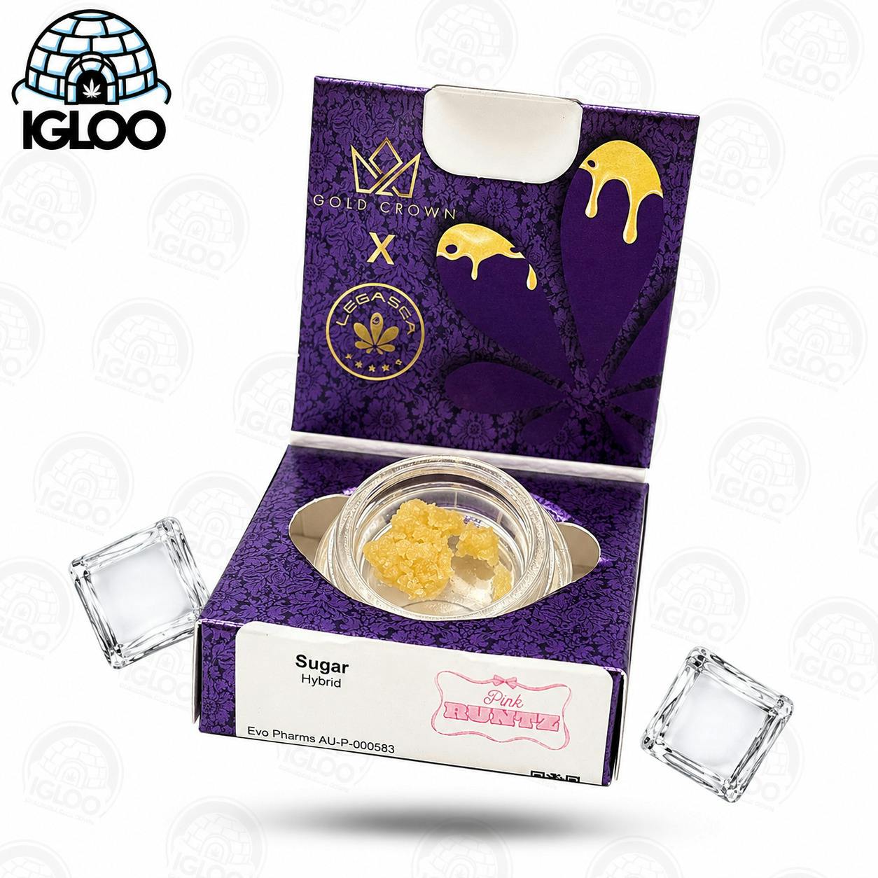 Gold Crown x LegaSea Farms | Pink Runtz | Sugar | 1g by Gold Crown