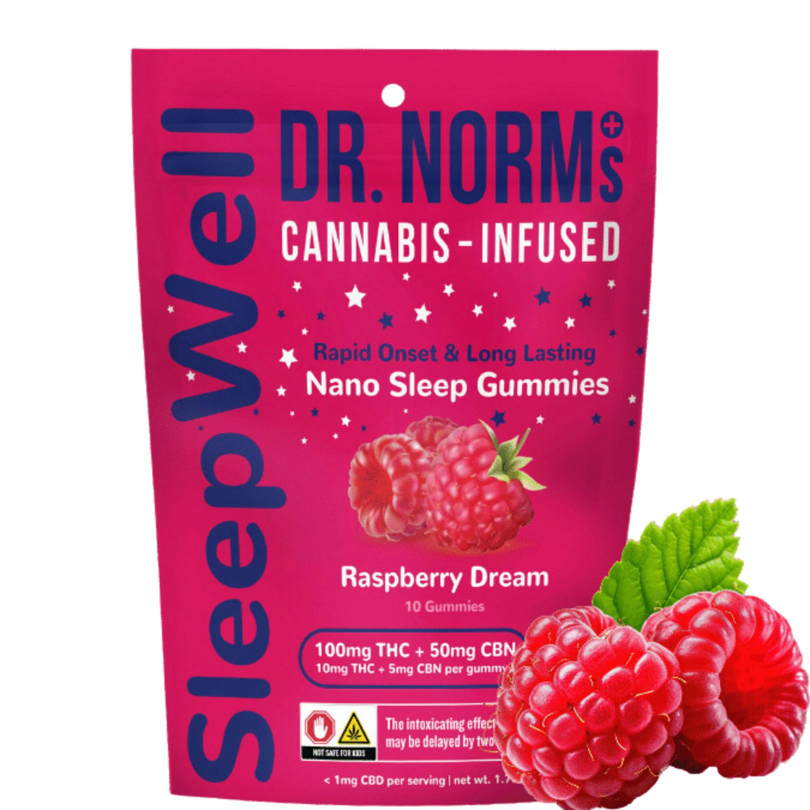 RASPBERRY DREAM NANO SLEEPWELL GUMMIES (2:1 THC:CBN)