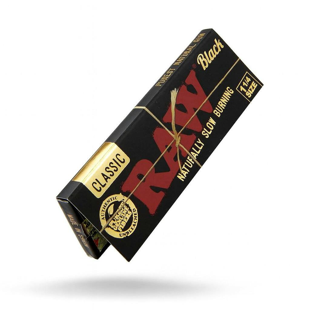 Raw Papers Classic 1 1/4 Black