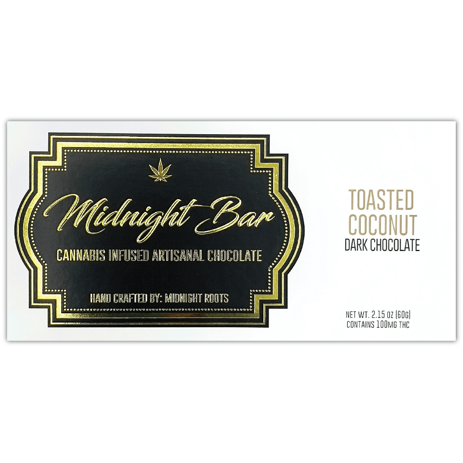 Midnight Bar Toasted Coconut Dark Chocolate 200mg - REC