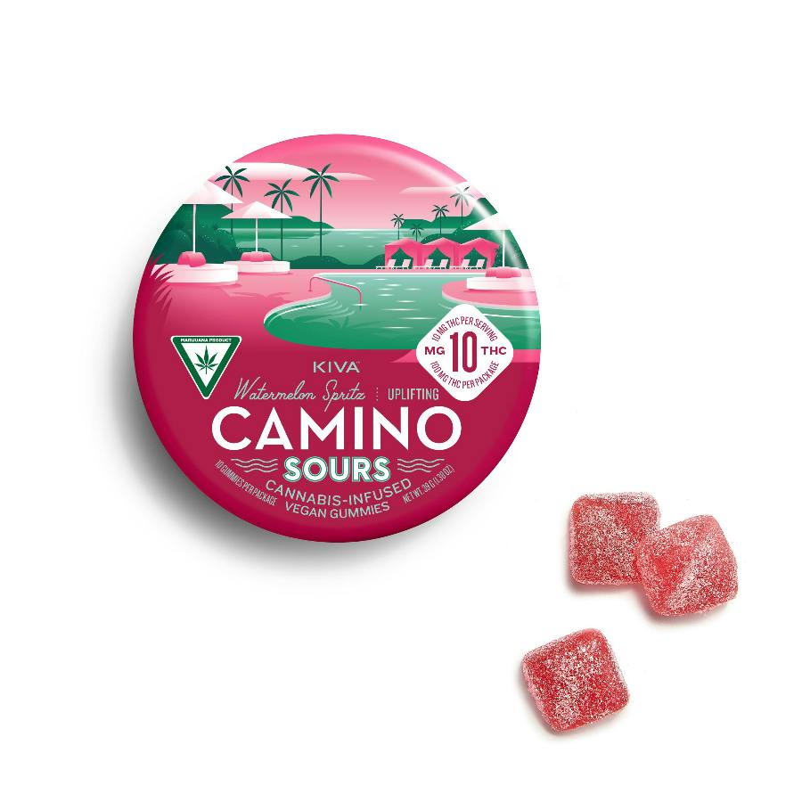 Camino Watermelon Spritz Uplifting Sour Gummies - REC