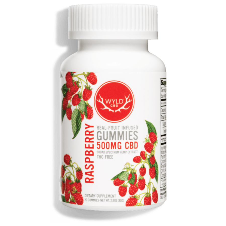 Raspberry | CBD Gummies | 500mg CBD | 20ct by WYLD