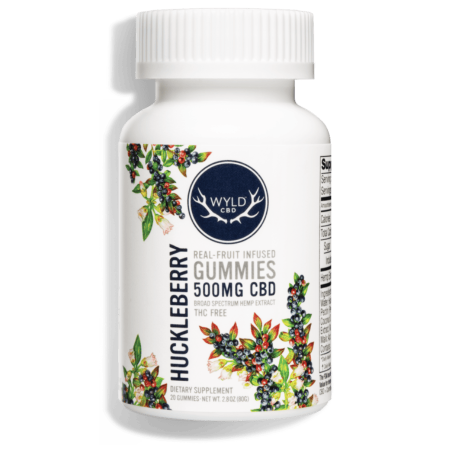 Huckleberry CBD Gummies | 500mg | 20ct | 25mg/ea by Wyld