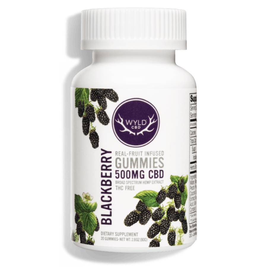 Blackberry CBD Gummies | 500mg | 20pk | 25mg/ea by WYLD