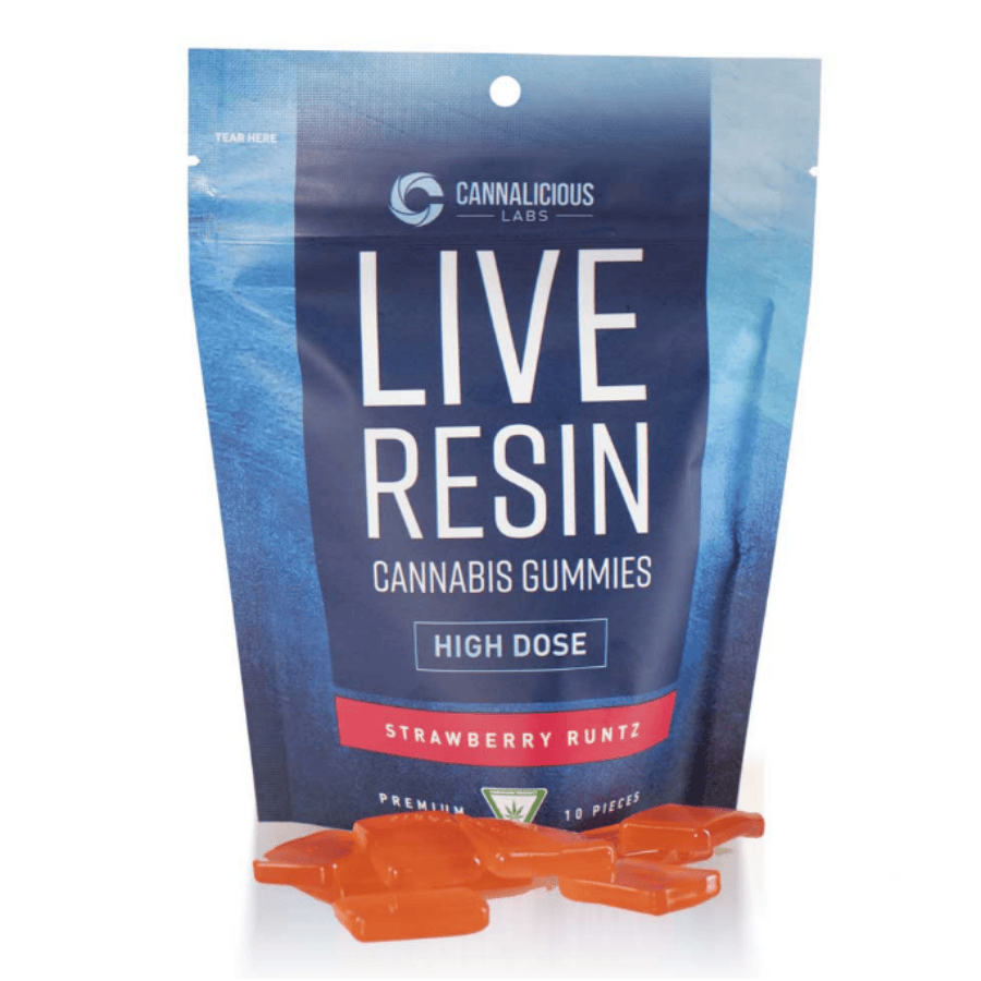 Strawberry Runtz Live Resin Gummies High Dose - REC