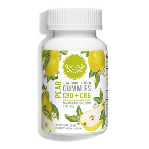 Wyld CBD Pear Gummies 400mg CBD 200mg CBG