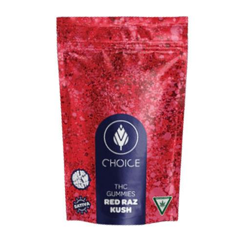 Choice Red Raz Haze Sativa Soft Chews 200mg THC at The Fire Station - Iron River