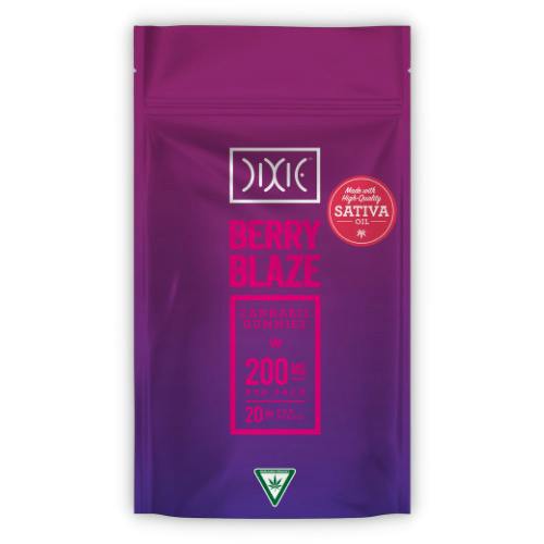 Dixie Berry Blaze Sativa Gummies 200mg THC