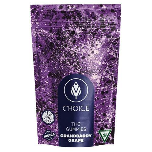 Choice Granddaddy Grape Indica Soft Chews 200mg THC at The Fire Station - Ishpeming