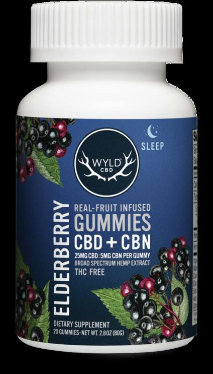Wyld CBD Elderberry Gummies 500mg CBD 100mg CBN