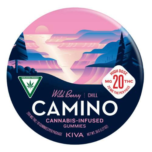 Kiva Confections Camino Wild Berry Chill Gummies 200mg THC