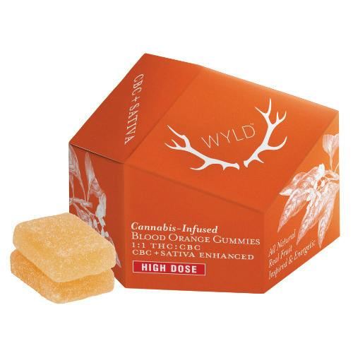 Wyld Blood Orange Sativa Gummies 200mg THC : 200mg CBC
