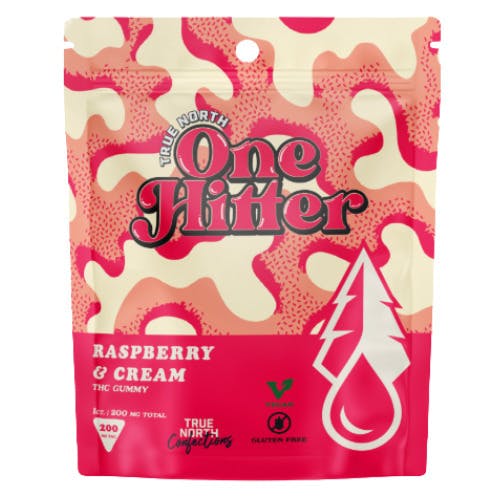 True North Collective Raspberry & Cream Vegan One Hitter Gummy 200mg THC at The Fire Station - Ishpeming