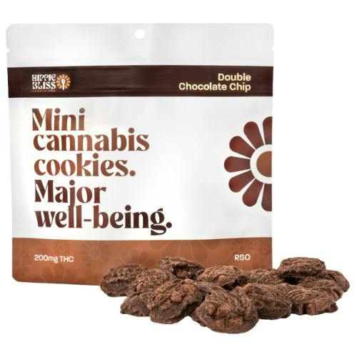 Hippie Bliss Provisions Double Chocolate Chip RSO Cookies 200mg THC