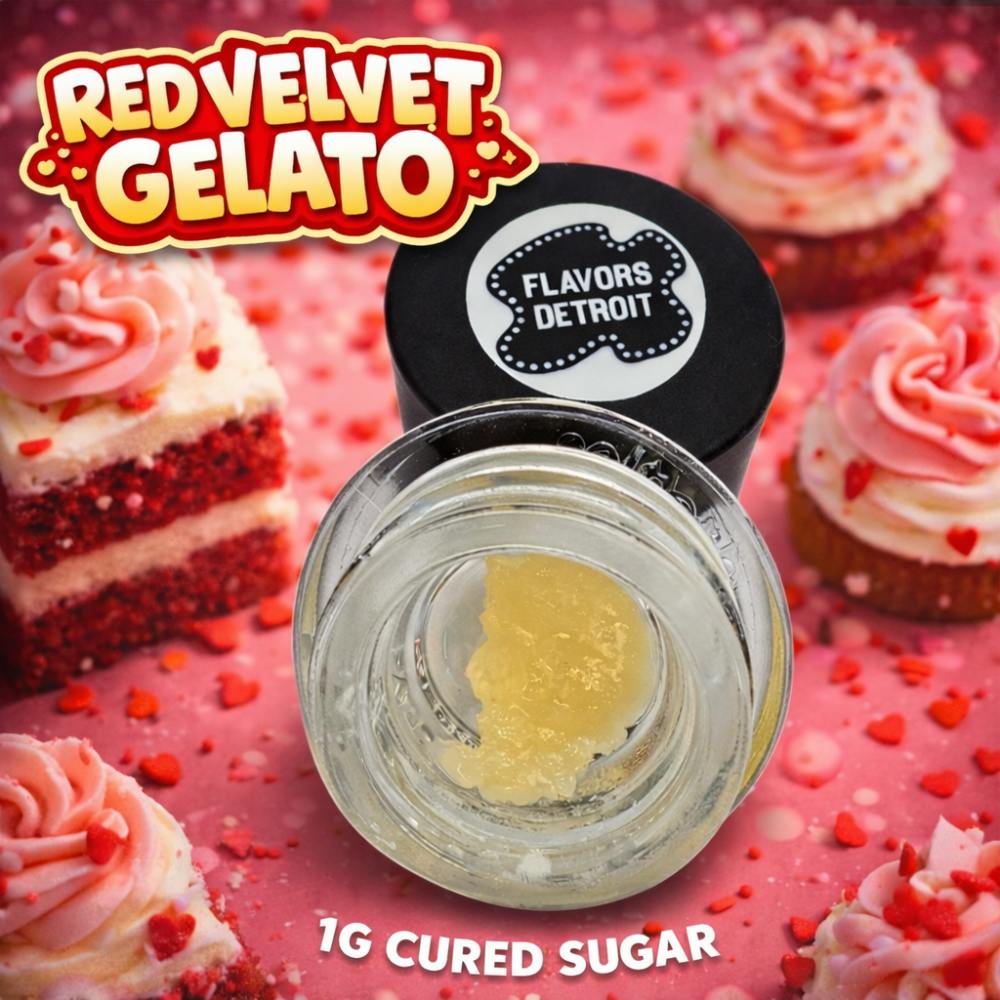 Flavors 1G Cured Sugar - Red Velvet Gelato (H/I)