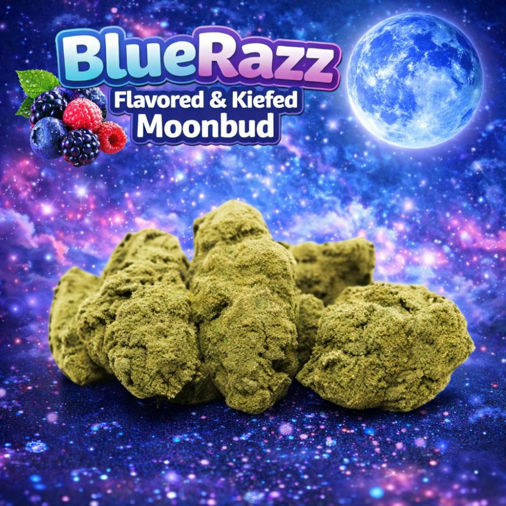 14G BlueRazz Flavored & Kiefed Moonbud