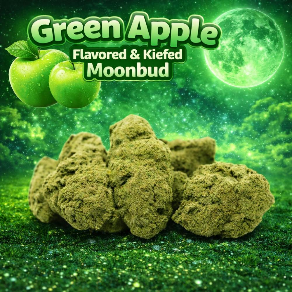 14G Green Apple Flavored & Kiefed Moonbud