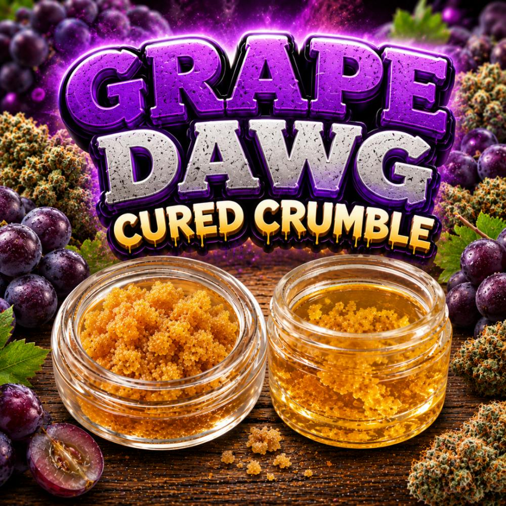Flavors 15G Cured Crumble Stash JAR - Grape Dawg ( I )