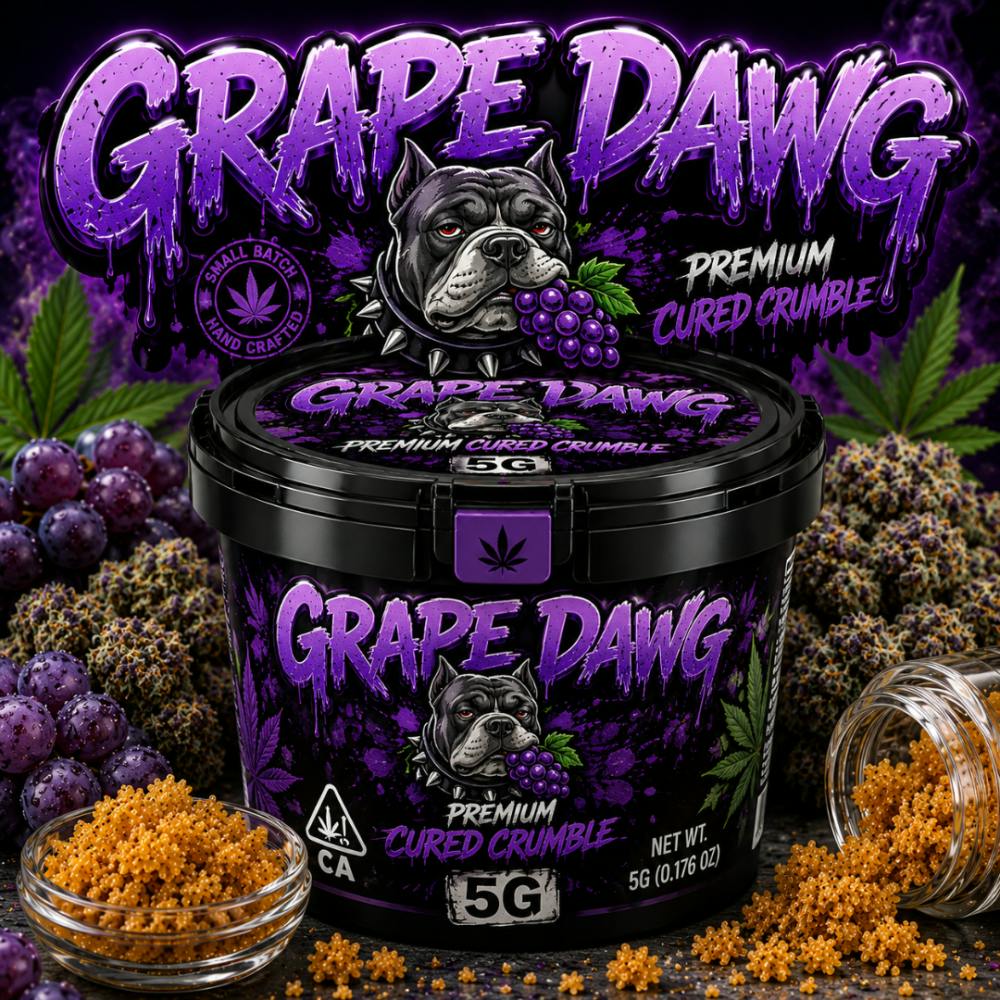 Flavors 5G Cured Crumble Bucket - Grape Dawg ( I )