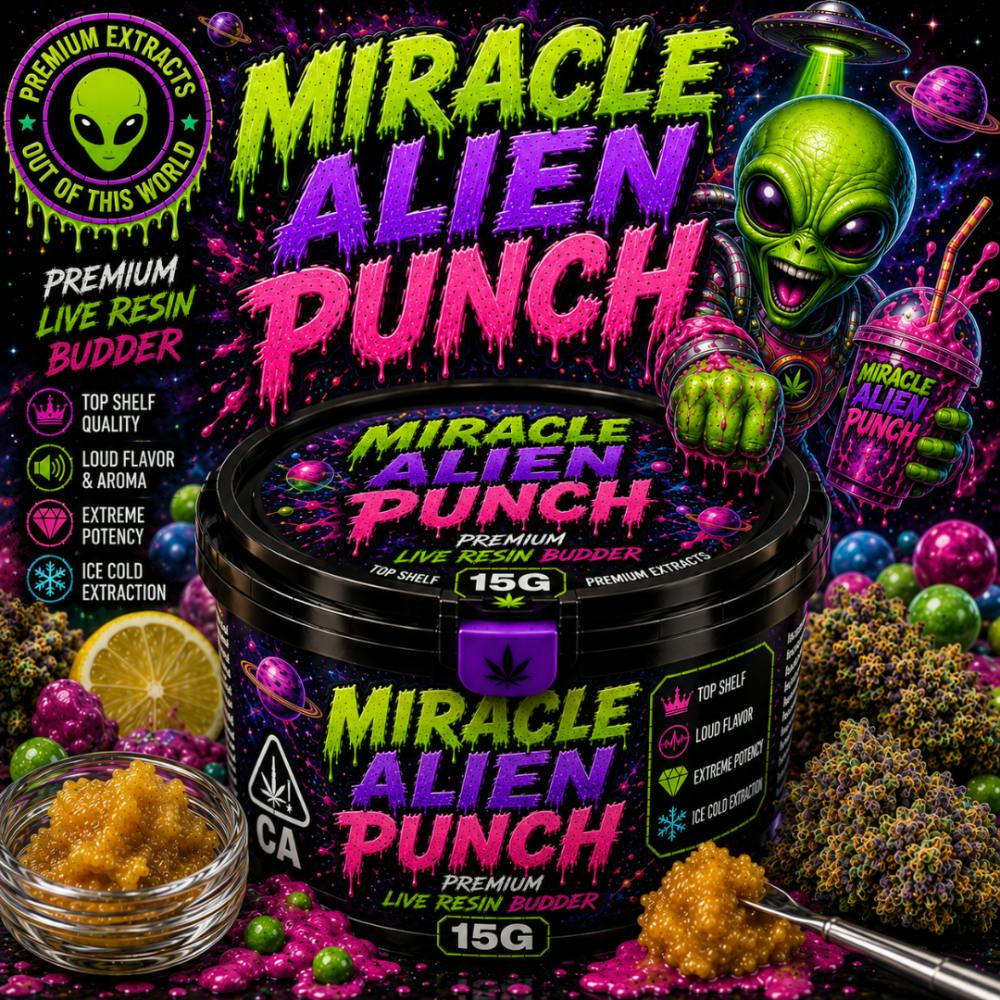 Flavors 15G Budder Stash JAR - Miracle Alien Punch (I)