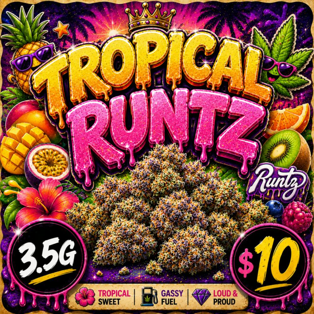 ($10) Flavors 3.5G Prepack - Tropical Runtz (H/I)