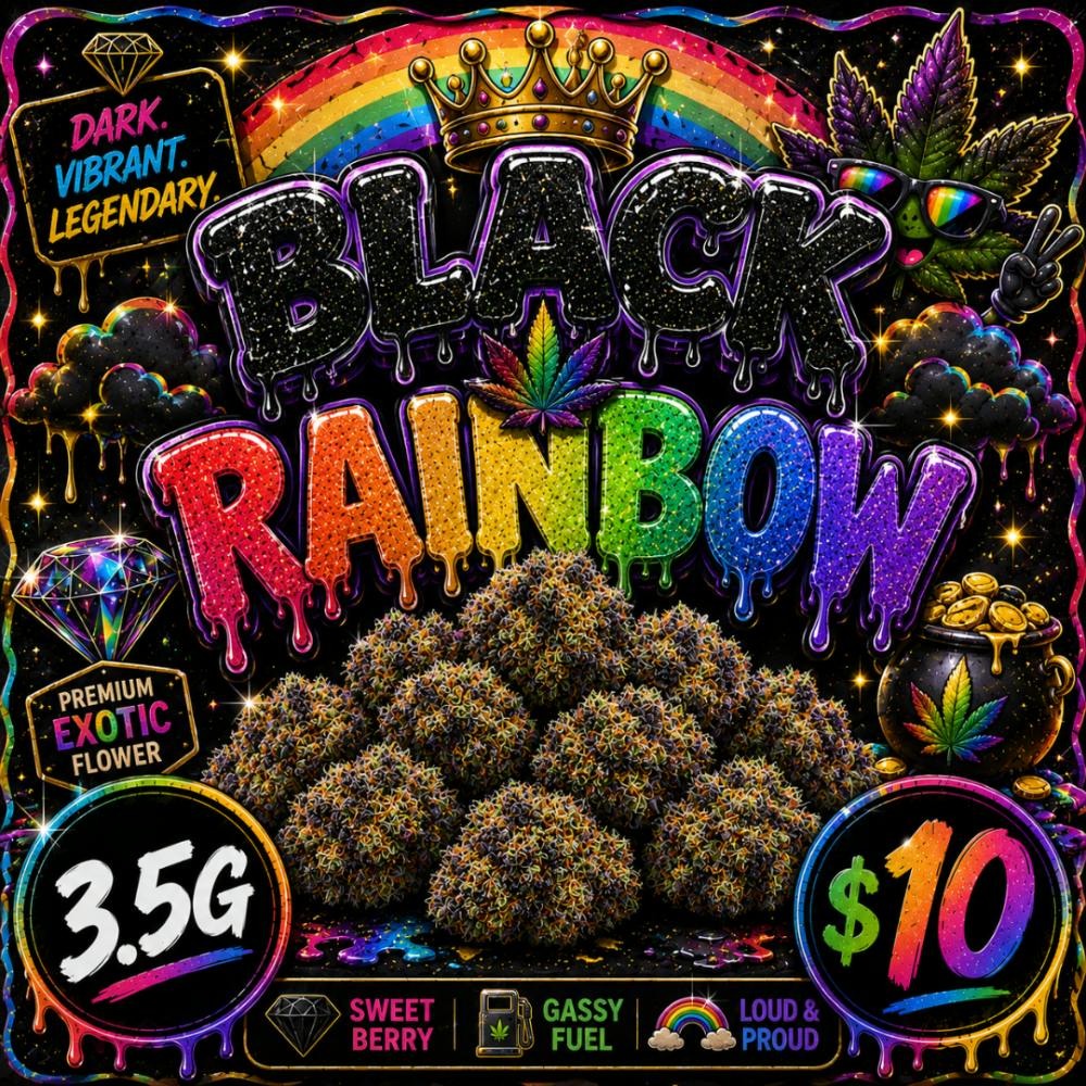 ($10) Flavors 3.5G Prepack - Black Rainbow ( H )