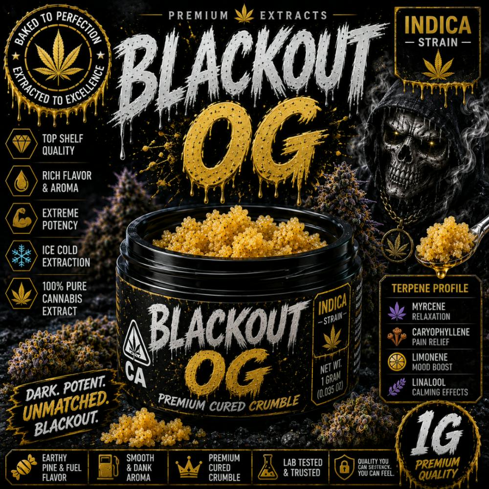 Flavors 1G Cured Crumble - Blackout OG (I) at Flavors Detroit