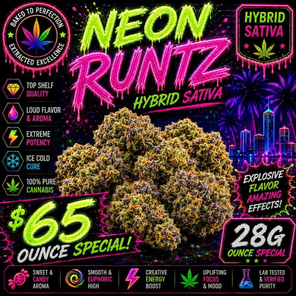 ($65oz) Flavors 28G Prepack - Neon Runtz (H/S)