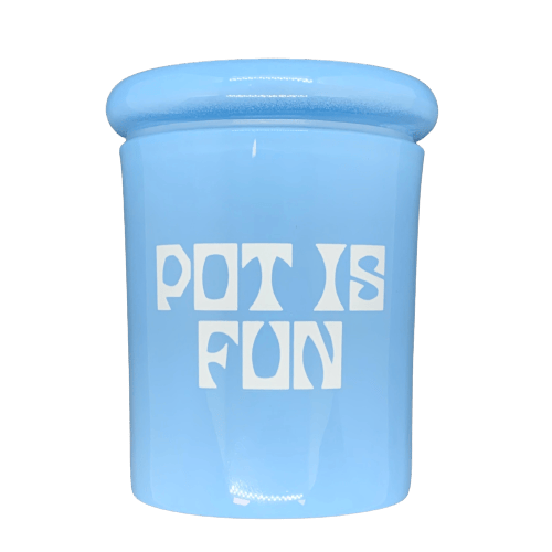 Studio AOK Pot is Fun Stash Jar- Blue