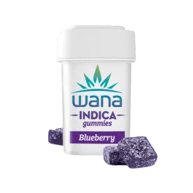 Wana Organic Sour Blueberry Indica Gummies 100mg (10ct)