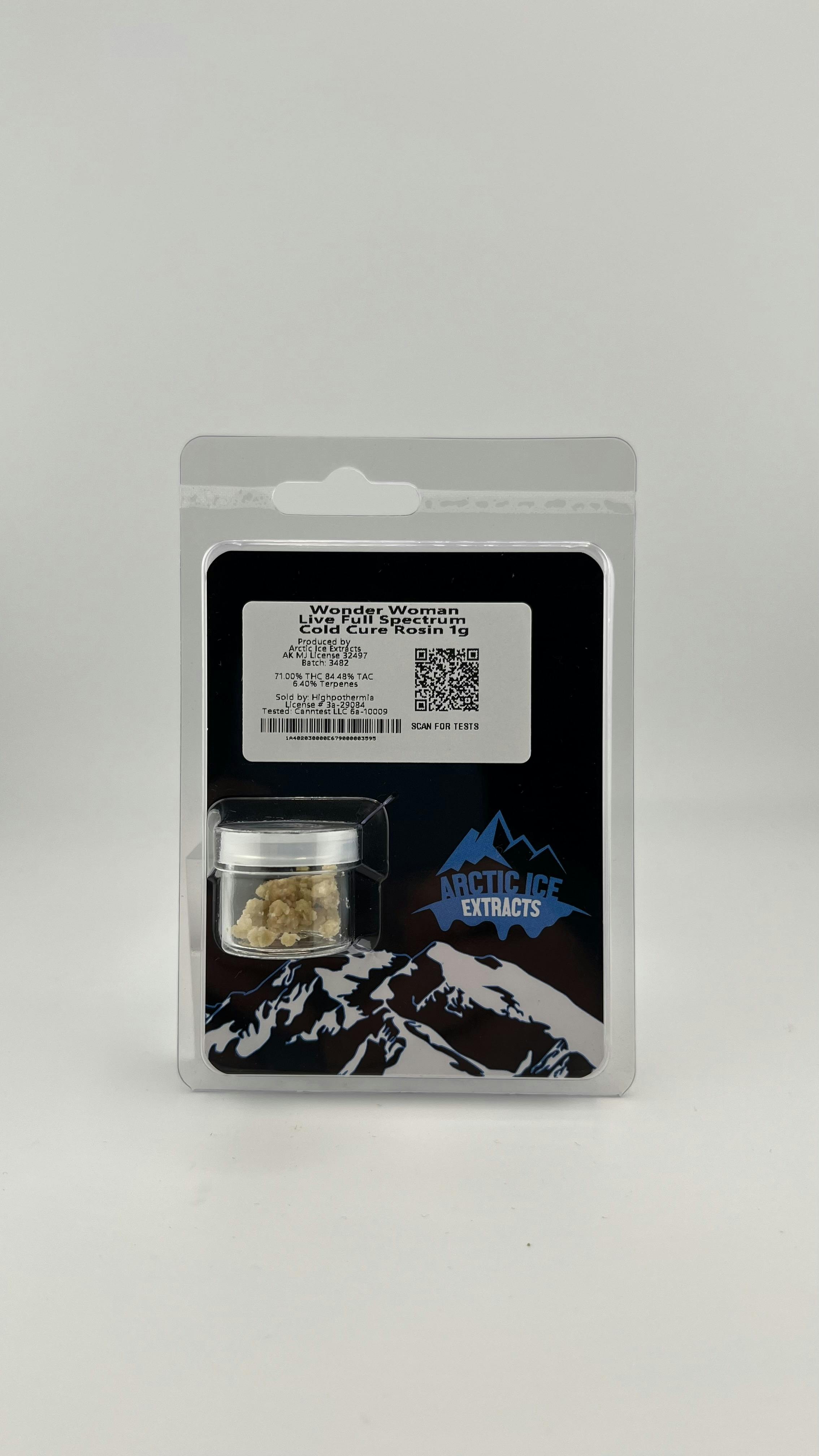 Wonder Woman (S) LIVE HASH ROSIN COLD CURE 1g - Arctic Ice Extracts