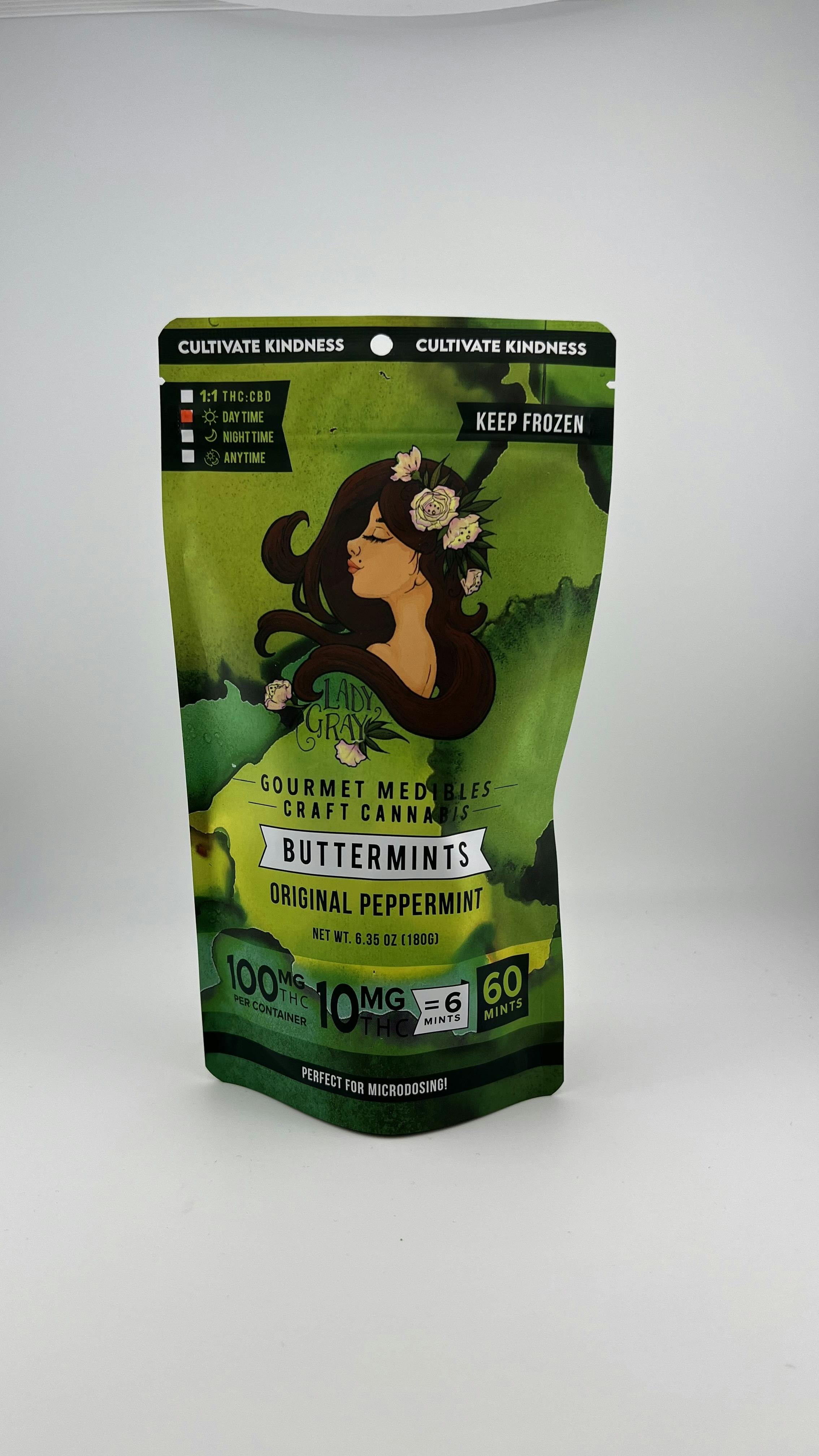 Lady Gray Peppermint Sativa Buttermints - 100mg