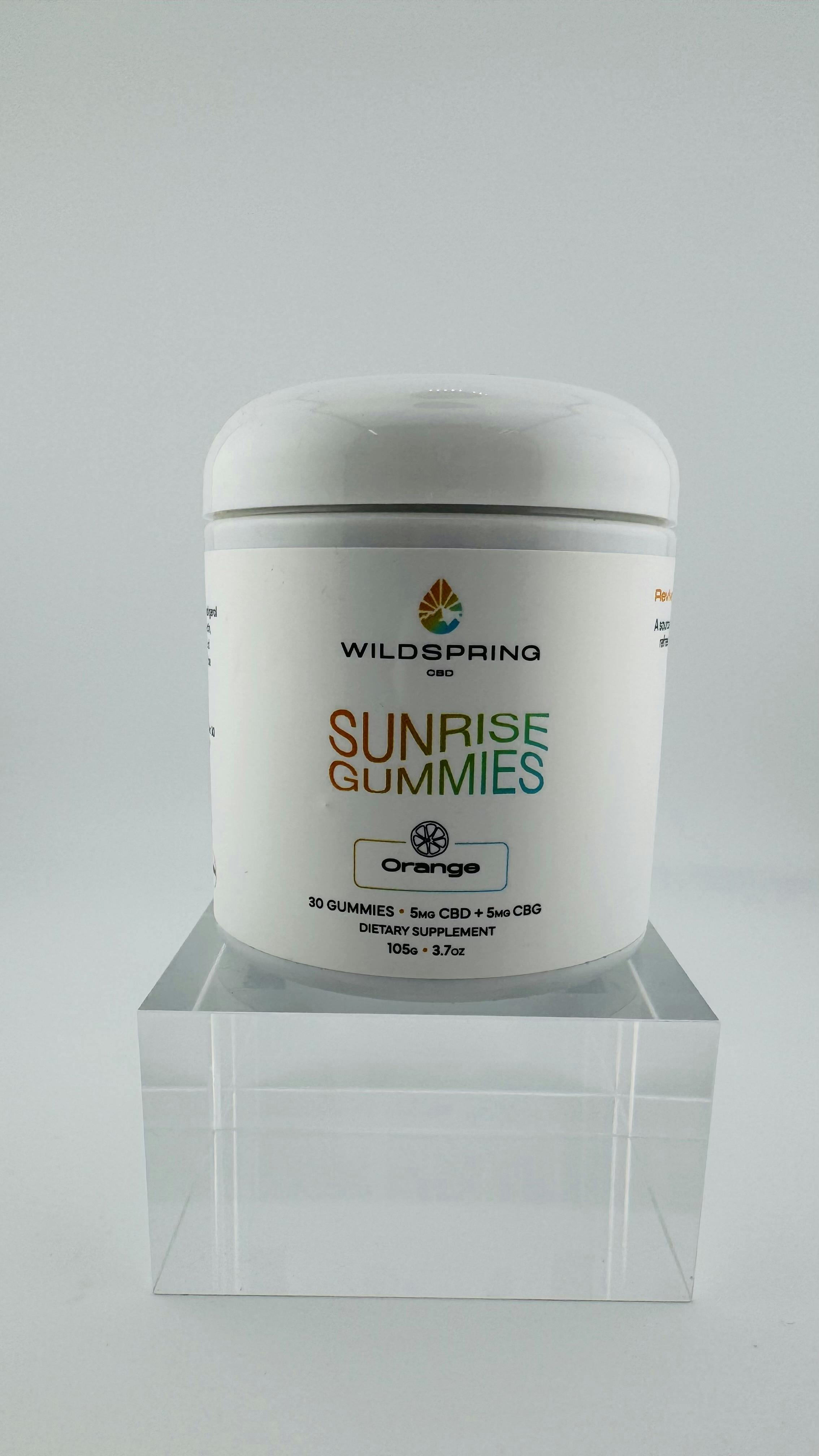 Sunrise Gummies 150mg CBD + 150mg CBG - Wildspring