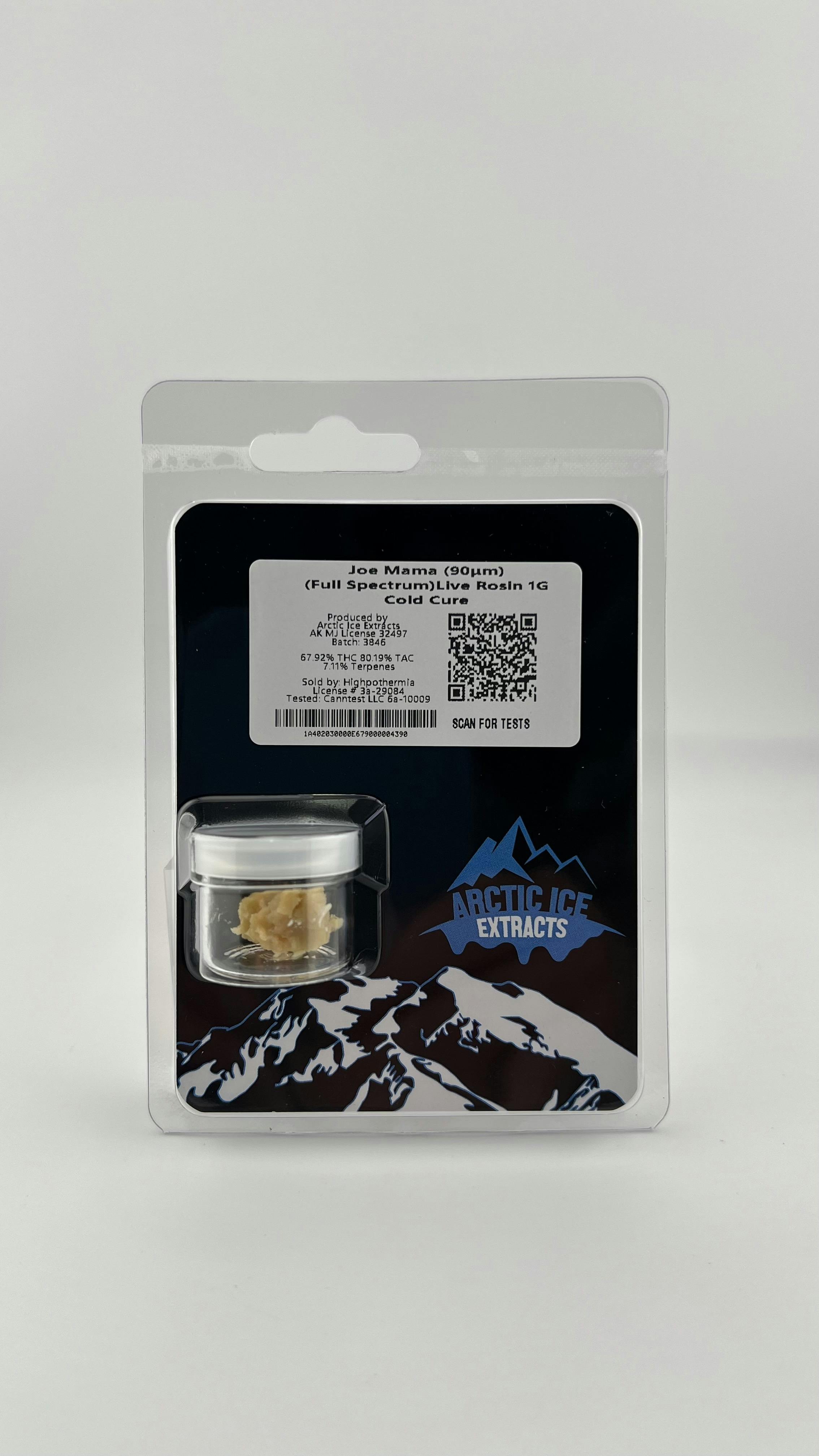 Joe Mama 1g Cold Cure Live Rosin - Arctic Ice Extracts