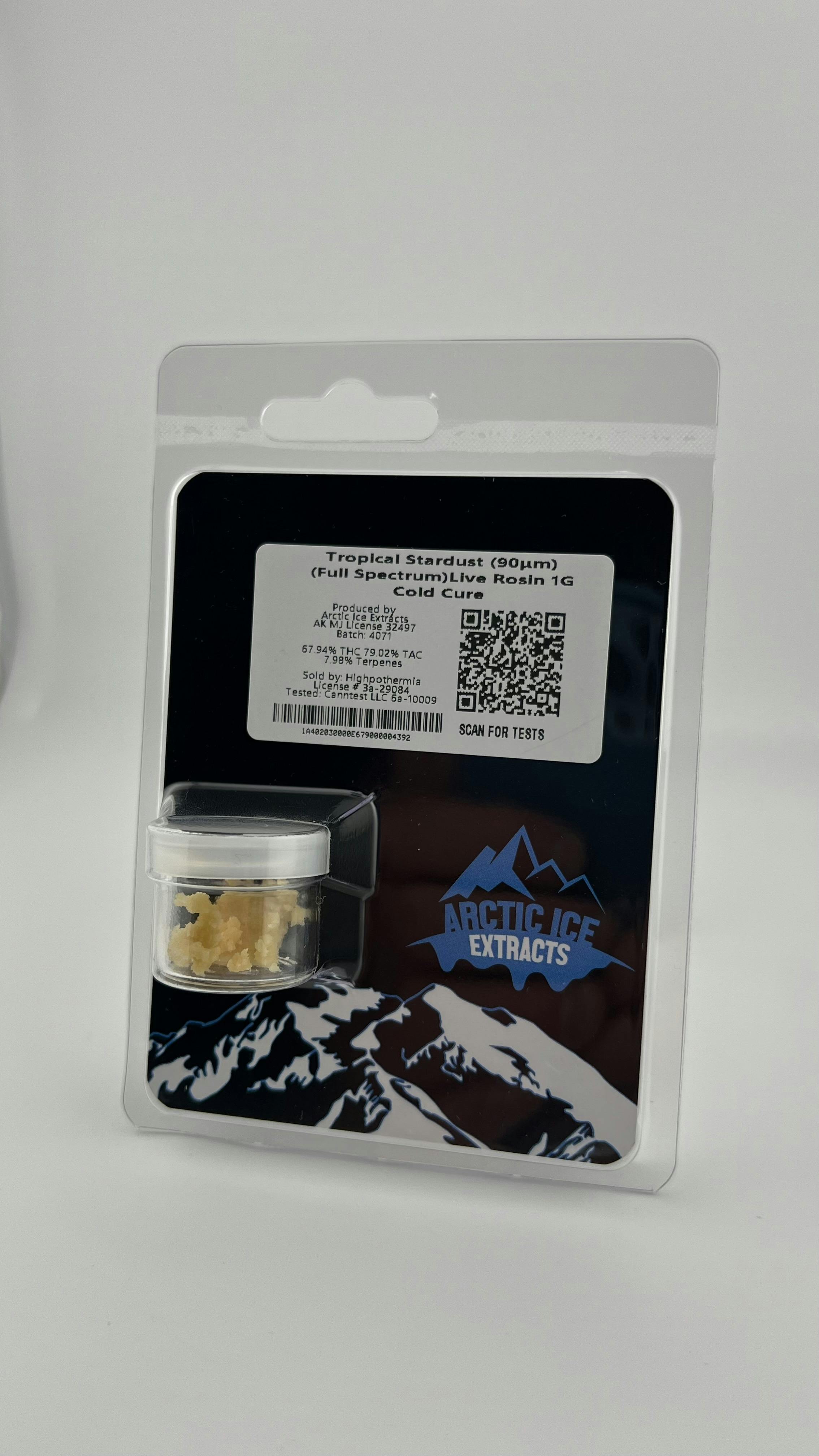 Tropical Stardust (IH) 1g Cold Cure Live Rosin - Arctic Ice Extracts