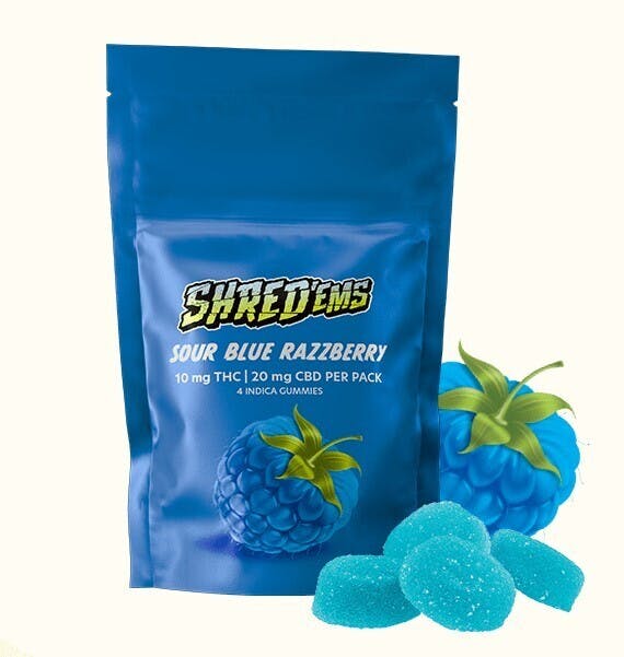 SHRED'EMS SOUR BLUE RAZZBERRY
