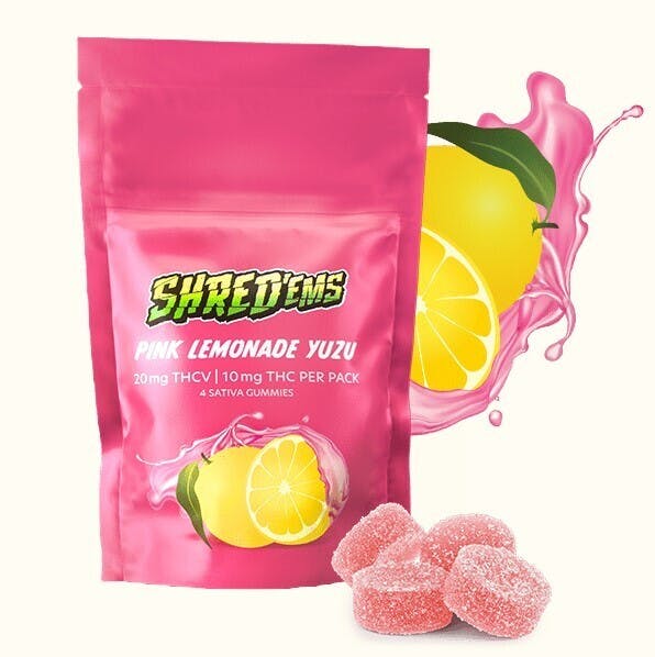 SHRED'EMS Pink Lemonade Yuzu THCV:THC 2:1 4X2.5mg