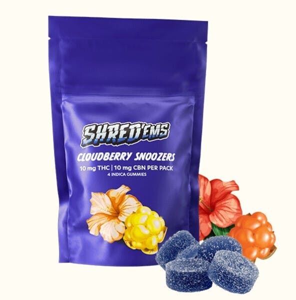 SHRED'EMS Cloudberry Snoozers 1:1 THC:CBN 4x2.5mg