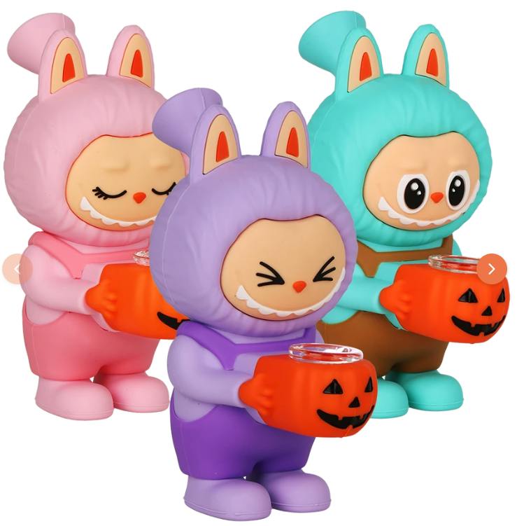 Halloween Cute Animal Silicone Water Pipe 6" - Assorted Colors